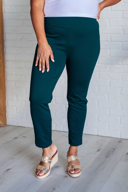 Magic Ankle Crop Skinny Pants in Hunter GreenAchieve effortless style and comfort with our Magic Skinny Pants in Hunter Green! These high rise pants feature a slim fit and ponte knit for a flattering silhouetteAve ShopsLavender Life BoutiqueMagic Ankle Crop Skinny PantsBottoms