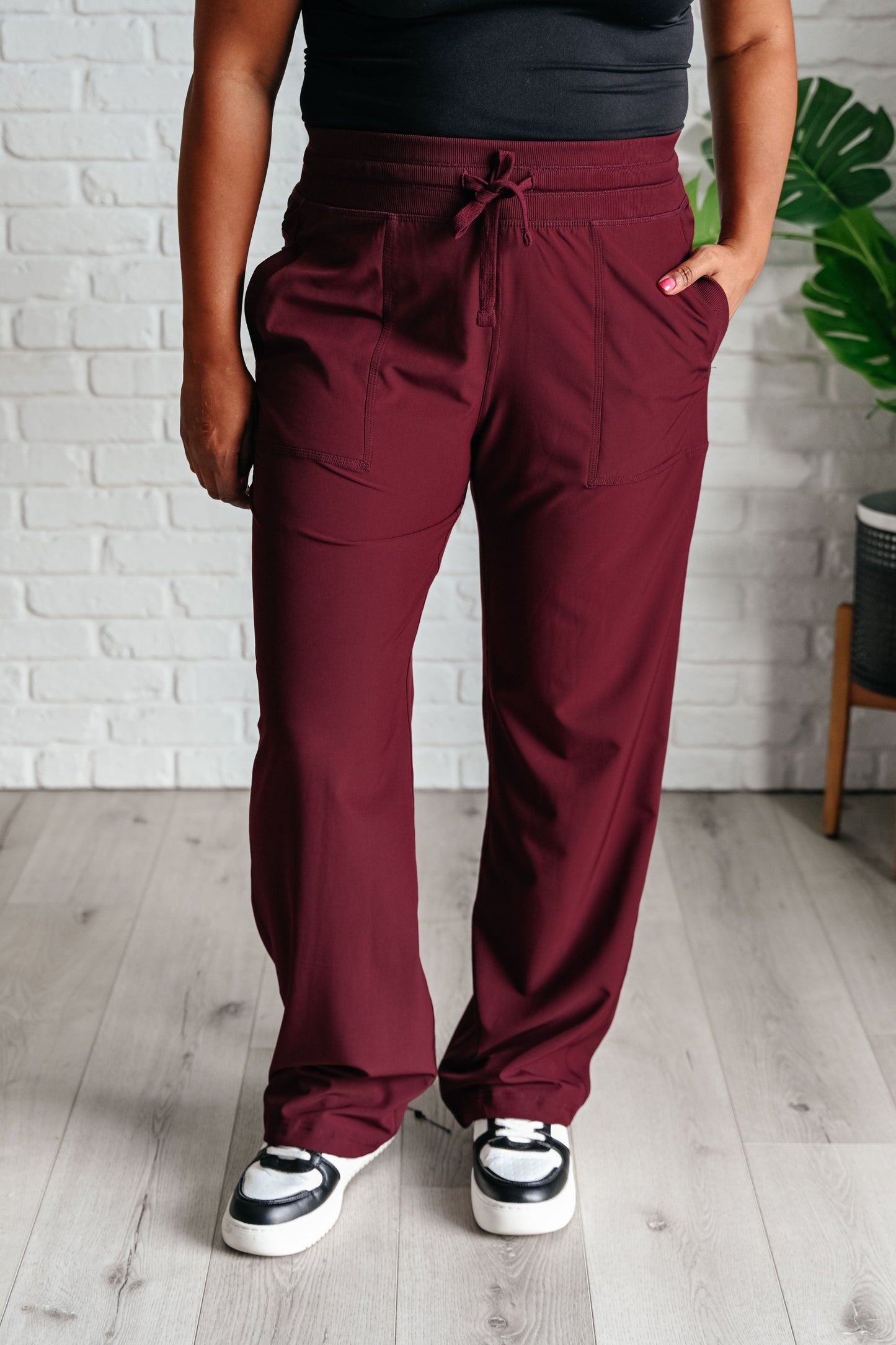 Runner's High Drawstring Joggers in Red Merlot - Lavender Life Boutique - Athleisure - Ave Shops - #tag1# - #tag2# - #tag3# - #tag4#